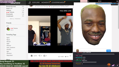 Dank fights a 16 year old on younow
