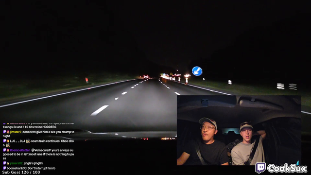 Cook has a close call driving