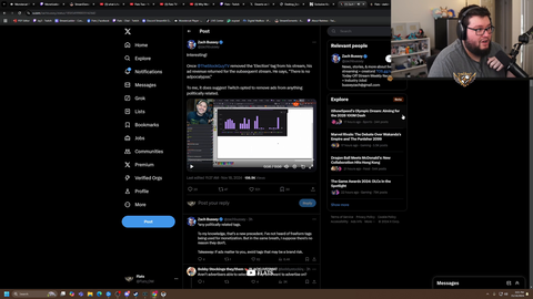 Flats (Overwatch streamer) disagrees with TheStockGuy and other streamers who say that there is no adpocalypse on Twitch. Shows his own metrics. Zero political content.