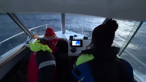 Viking warrior sails across the North Sea!