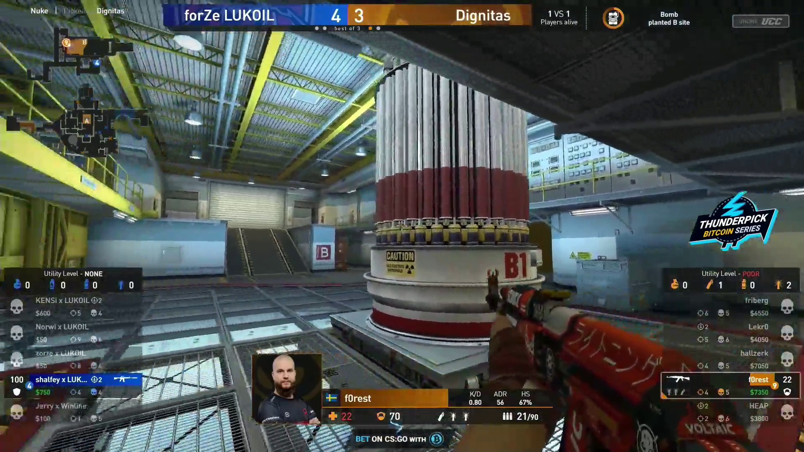 CSGO forZe player Shalfey loses a 1 vs 0 in a bizzare fashion