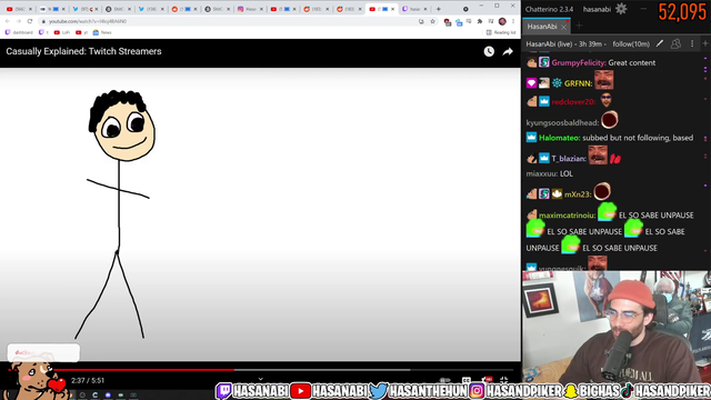 Youtuber predicts when Hasan would've paused his video.