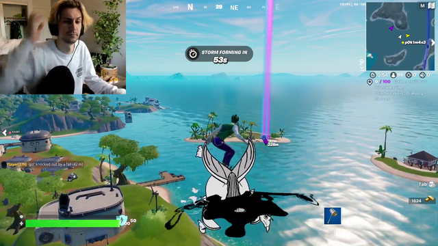 xQc has fan meetup in Fortnite