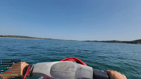 Jinny going 80mph on a jetski