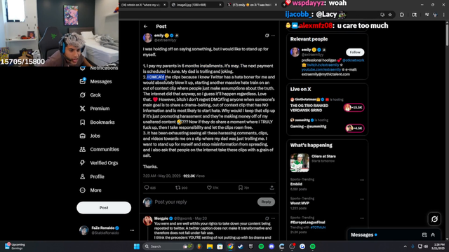 StableRonaldo calls out ExtraEmily