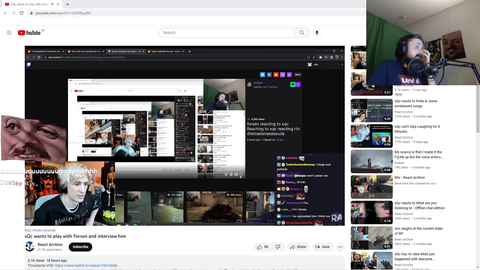 Forsen reacts to xQc reacting to Forsen's reaction
