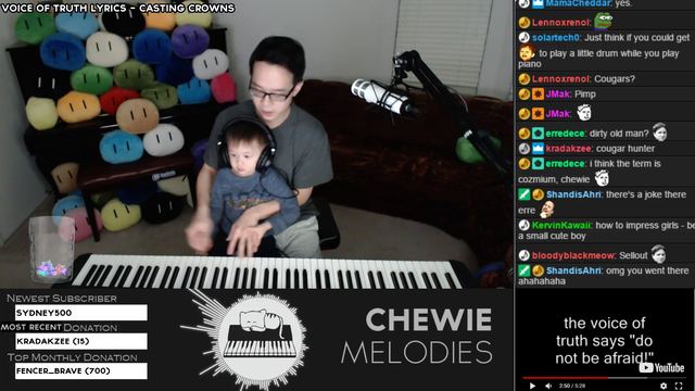 Chewiemelodies plays Pokemon Center theme with his nephew