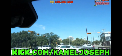 Streamer Kanel Joseph driving through red lights and recklessly yesterday