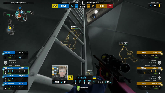 S1mple can't stop clicking on his prey