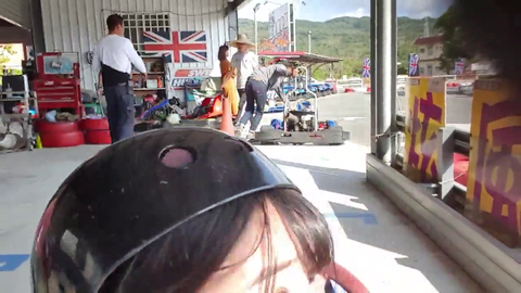 Jinny show us her go kart drifting skills