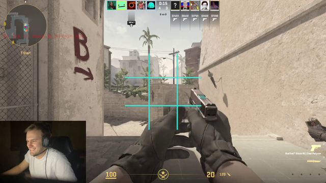 Teammate gives streamer a new crosshair code