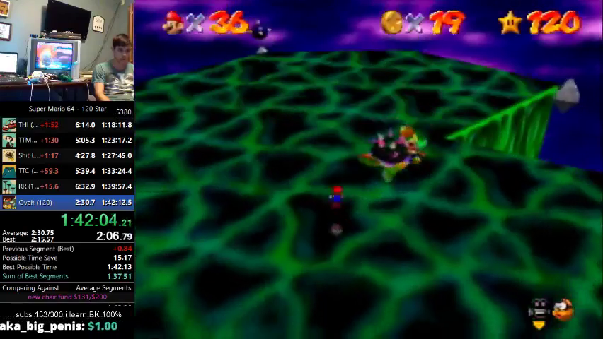 Cheese05 was doing a 120 Star race vs Puncayshun, ended up winning by half a second