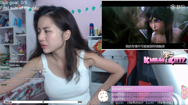 Female gets called Titty Streamer, responds by yelling and telling viewer to bite off his mom's nipples