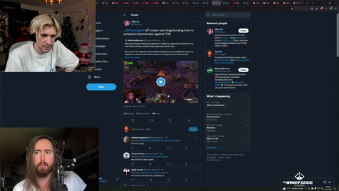 Asmongold's response to Nadia liking a tweet calling to get him banned