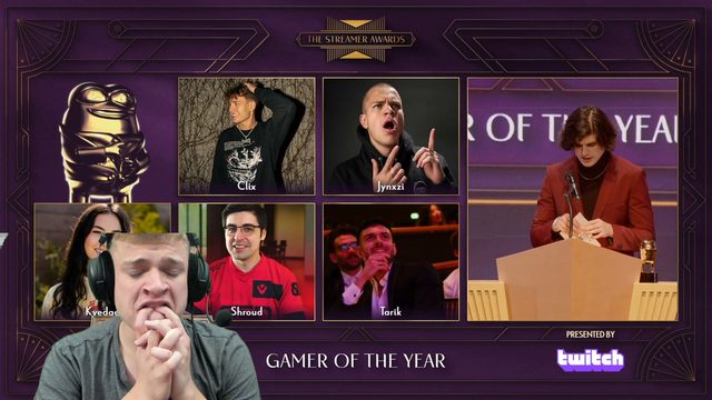 Small streamer thankful for winning an award at today's show