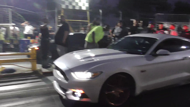 BMW Crashes Into Wall at Dragstrip