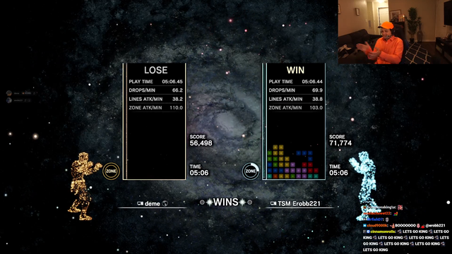 Erobb221 wins his own Tetris Tournament after hand picking only contestants who were worse than him