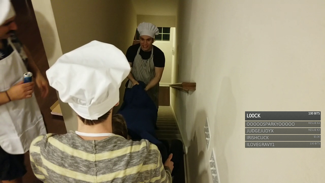 ASMONGOLD PUSHES SODAPOPPIN DOWN THE STAIRS!