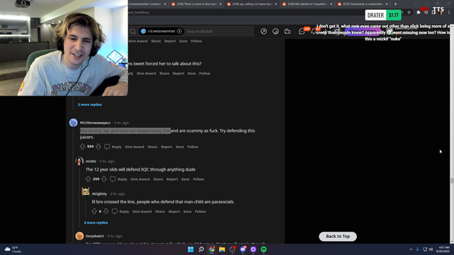xQc admits to weaponizing Adrianah's story and saving it for personal gain. "We were saving the trump card for a rainy day"