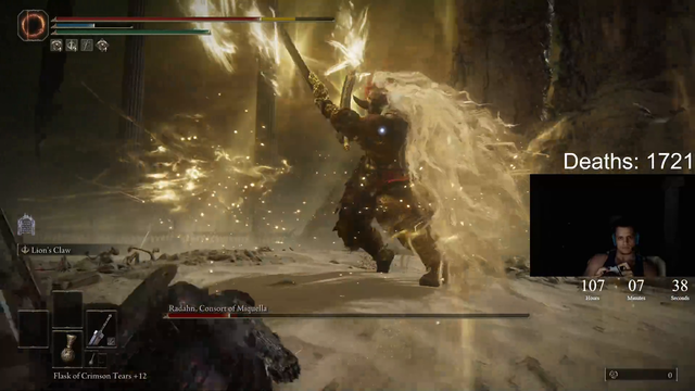 T1 beats Radahn, thus completing his elden ring marathon