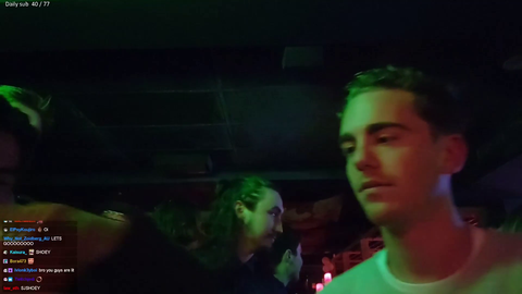 Jinny leaves her stream with some drunk Aussies