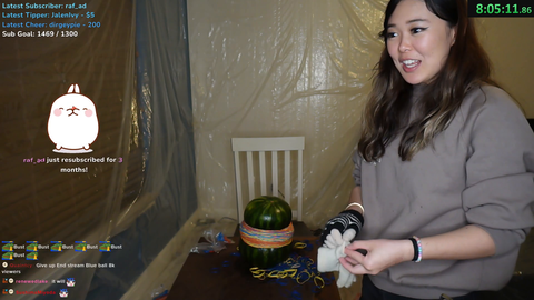 ExtraEmilys watermelon blows up all over her new room