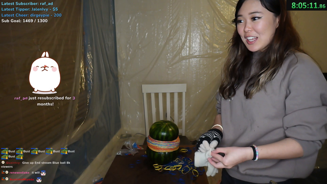 ExtraEmilys watermelon blows up all over her new room