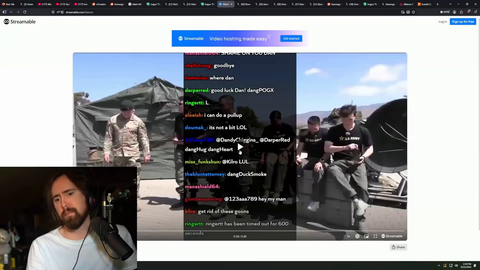 Asmongold reads Northernlion full chat logs in Dan Gheesling channel during his army sponsor