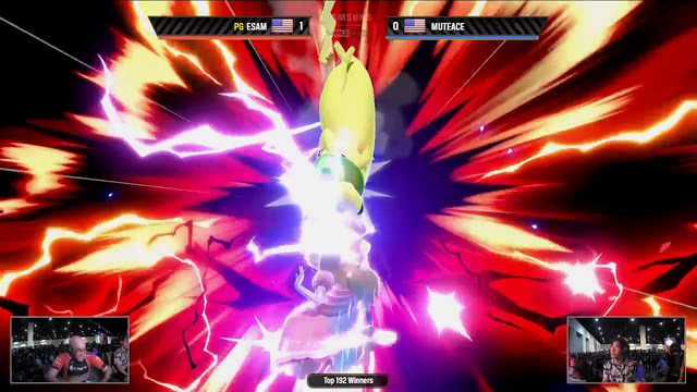 Smash Bros player ESAM Destroys a chair after beating MUTEACE