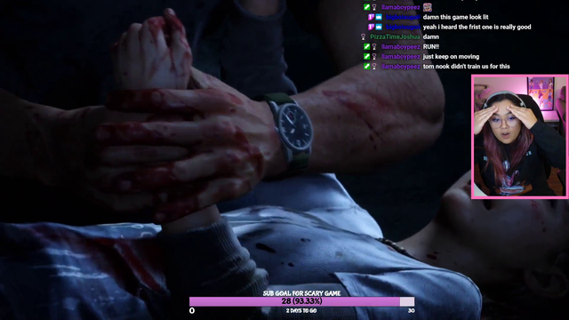 She couldn't handle the Last of Us intro