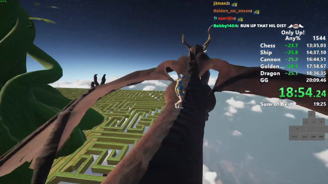 Distortion gets the new world record in Only Up (19:42)