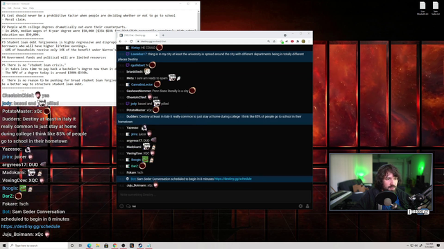 Destiny compliments XQC intelligence