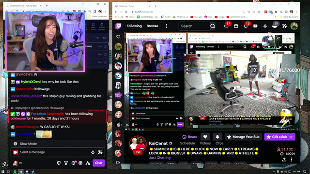 Kai press Pokimane for a public apologize for Xqc, Poki says that if Xqc wants, he can just DM her to talk, they are close enough for that