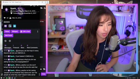 pokimane - Poki clarifies the Rae situation and then nukes chat