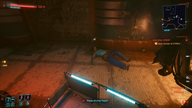 A year into his Cyberpunk playthrough, Vinny discovers the best Shrimp lady glitch yet