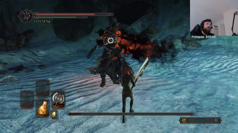Forsen defeats the Dark Souls boss after 3 hours of trials