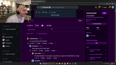 XQC claims Denims is the most insufferable person after meeting her at a party