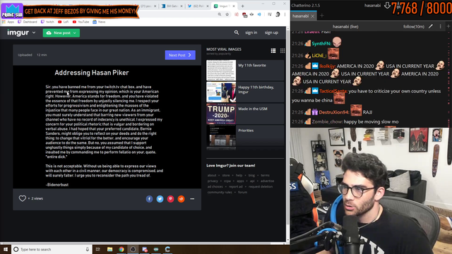Oppressed Gamer urges Oligarch Streamer Hasan Piker to cease his suppression