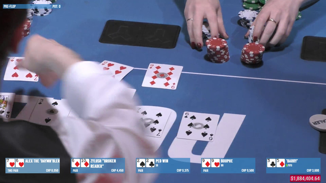 Two 9 of Diamonds found their way into the deck on the Yogscast Jingle Jam Poker Night