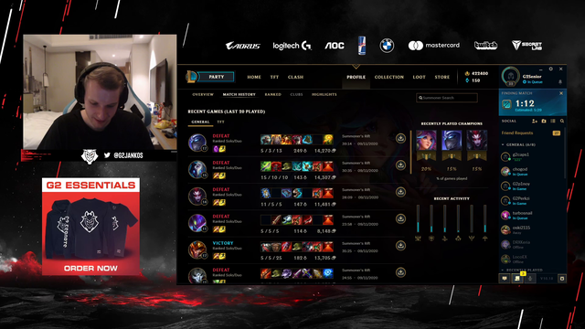 G2 Jankos forced to stop streaming in China monkaW