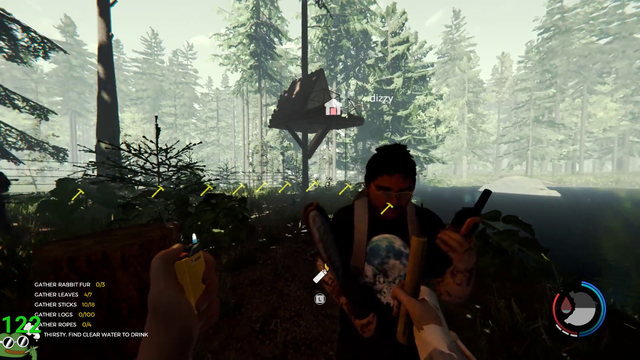 Poke and Moxy try to blow up xQc and Dizzy in The Forest