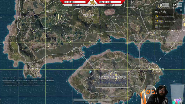 Richard_hammer runs into enemies in PUBG