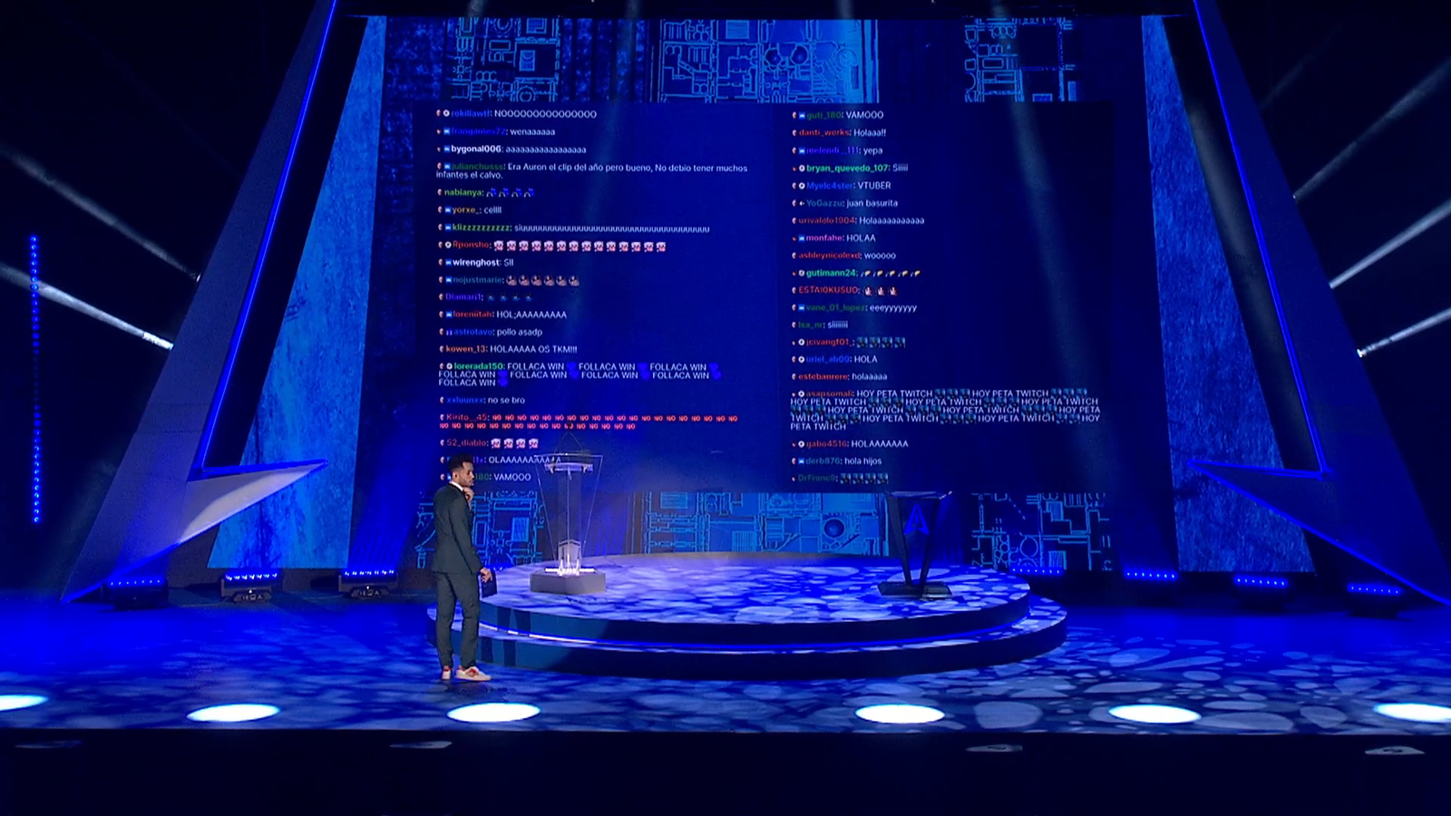 Twitch chat does what they do best at the ESLANDS awards event with 1.6m current viewers