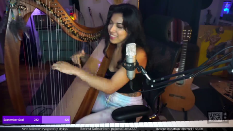 Pokimane raids the same harp player girl that WillNeff raided. Harp player thinks WillNeff is raiding her.
