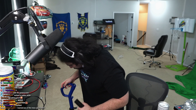 Esfand vacuums his charger
