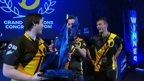 Rocket League Pro Breaks Trophy On Stage