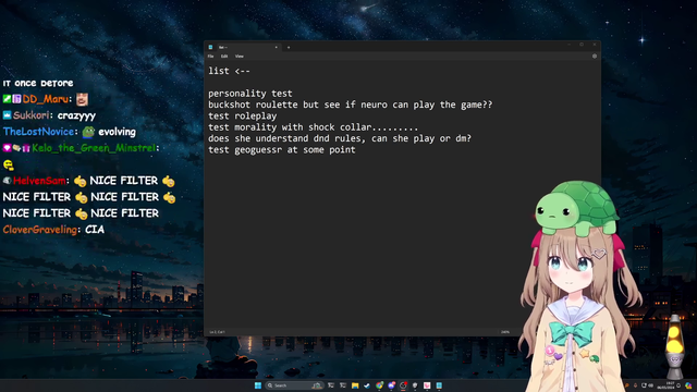 the first thing Neuro does upon being allowed to have fun