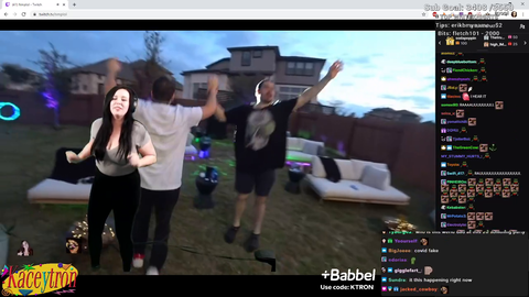 Kaceytron arrives at the twitch party
