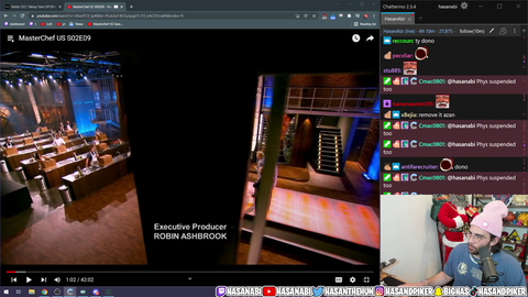 Two of Houseanabi's chat mods get suspended from Twitch for a week for calling a person in MasterChef the bad c word