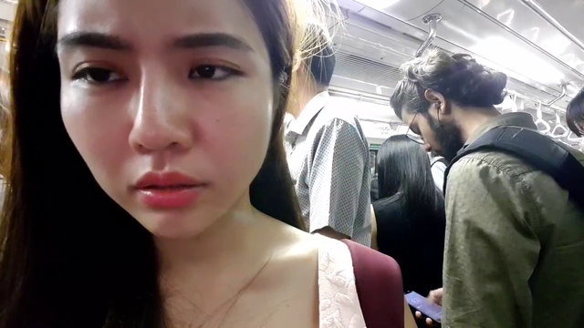 Moaning media donation in train